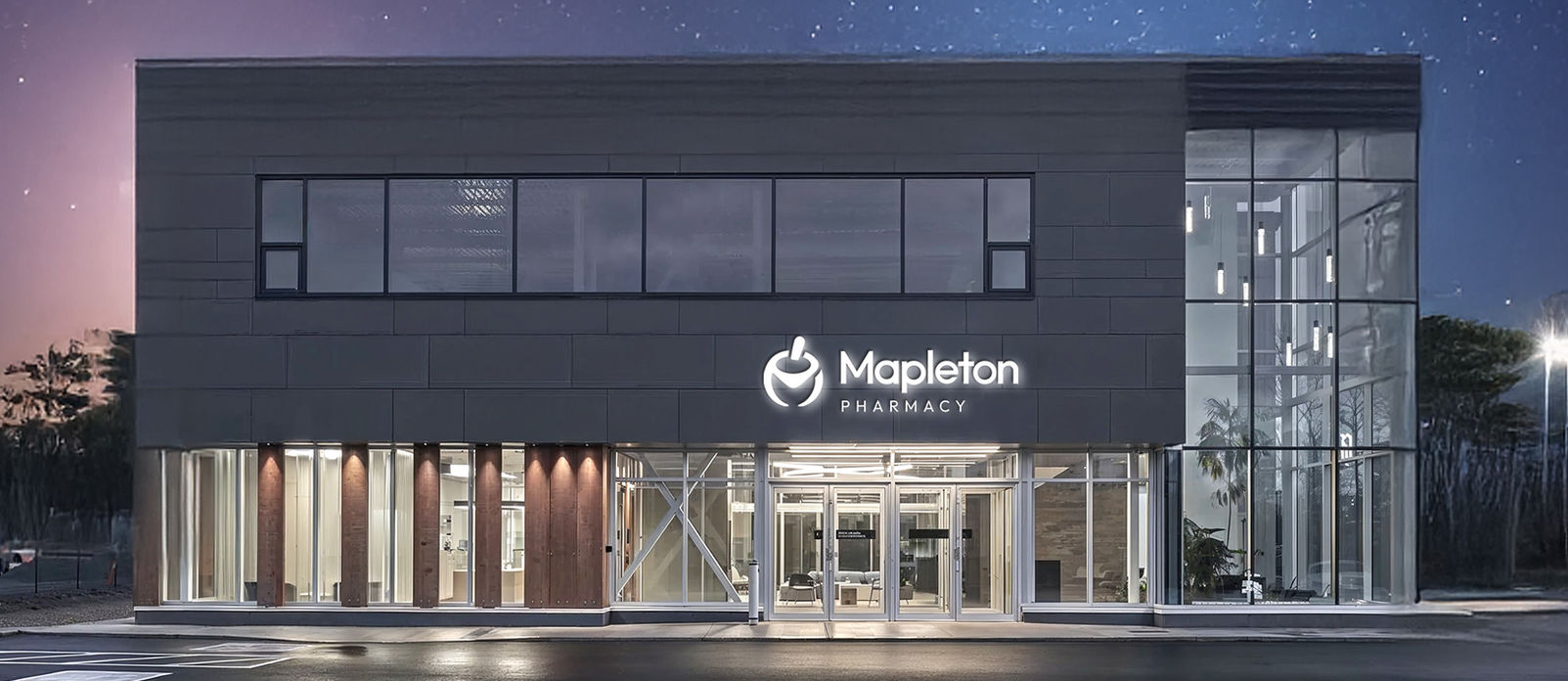 Mapleton building signage