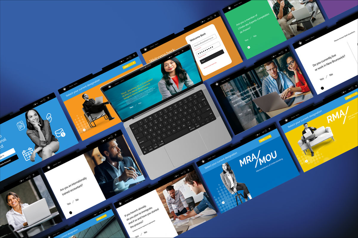 Chartered Professional Accountants website design on desktop