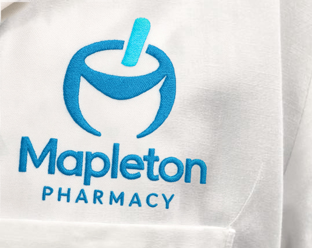 Mapleton branded lab coat